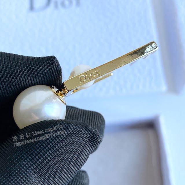 Dior飾品 迪奧經典熱銷款大小珍珠上下款耳釘耳環  zgd1461
